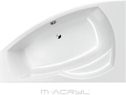 M-Acryl Claudia aszimmetrikus akril kád 170x115 jobbos + Ajándék kádláb és peremrögzítő (12399-15570)