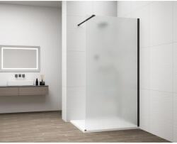 SAPHO ESCA BLACK MATT Walk-in zuhanyfal, falra szerelhető, matt üveg, 1000mm (ES1110-02)