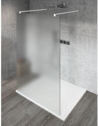 SAPHO VARIO WHITE Szabadon álló zuhanyfal merőleges merevítőkkel, matt üveg, 800mm (GX1480GX2215) - groszmann
