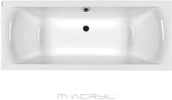M-Acryl Helena egyenes akril kád 160x70 + Ajándék kádláb és peremrögzítő (12139-15570)