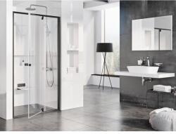 RAVAK Pivot PDOP2-100 zuhanyajtó fekete+transparent (03GA0300Z1)