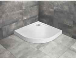 Radaway Doros Stone A íves zuhanytálca előlappal 90x90 antracit, ajándék szifonnal (SDRA9090-05-64S)