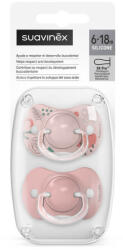 Suzeta fiziologica din silicon SX Pro A Walk In The Park, 6-18, Roz, 2 buc, Suavinex
