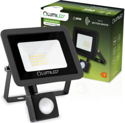 Lumileds ZUNA LED reflektor 30W 2700lm 4000K IP65 fekete mozgásérzékelő LUMILED (LUMNAS1065)