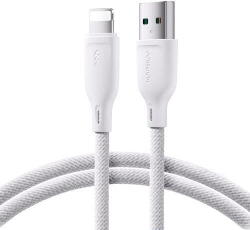 JOYROOM USB - Lightning Cable Multi-Color Series A14, 480mb/s, 3A, 1.2m, White (SA34-AL3) (JR-SA34-AL3-WHT) - vexio