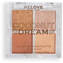 Revolution Beauty RELOVE By Revolution Pocket Size Eyeshadow Palette Coconut Dream Сенки палитра 2, 88gr
