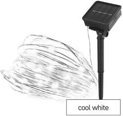 EMOS Kültéri-beltéri LED nano lánc napelemmel, ezüst, 12 méter, hideg fehér, 120 (D3ZC01) (D3ZC01)