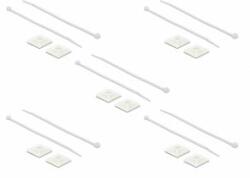 Delock Kábelkötegelő talp 25 x 25 mm, kábelkötegelővel, melynek hossza 300 mm x szélessége 4, 8 mm fe (18834) (18834) - aqua