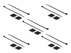 Delock Kábelkötegelő talp 28 x 28 mm, kábelkötegelővel, melynek hossza 300 mm x szélessége 3, 4 mm fe (18681) (18681) - aqua