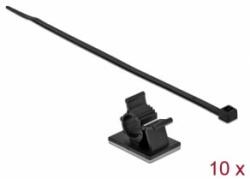Delock Fekete, 37 x 18 mm-es kábelfogó H 300 x Sz 4, 8 mm - kábellel (18880) (18880)
