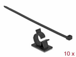 Delock Fekete, 41 x 25 mm-es kábelfogó H 250 x Sz 7, 2 mm - kábellel (18882) (18882) - aqua