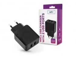 Setty TF-0183 2xUSB-A hálózati töltő 2, 4A fekete