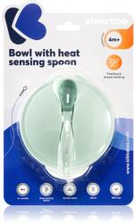 Kikkaboo Suction Bowl & Heat Sensing Spoon serviciu de masă 4 m+ Mint 3 buc Set pentru masa bebelusi