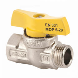 MOFÉM Flexum nikkelezett golyóscsap gázra 1/2" fix KB (113-0074-40)