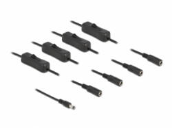 Delock DC kábel 5, 5 x 2, 1 mm apa 4 db. DC anya kapcsolóval ellátott, 1 m (86796) (86796) - aqua