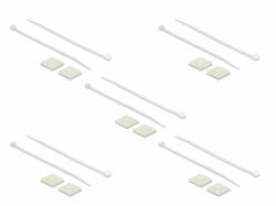 Delock Kábelkötegelő talp 25 x 25 mm, kábelkötegelővel, melynek hossza 150 mm x szélessége 3, 6 mm fe (18677) (18677) - aqua