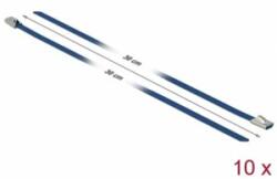 Delock Rozsdamentes Acél Kábelkötegek Hossza 300 x Szélesség 4, 6 mm kék 10 db. (18794) (18794) - aqua