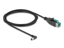 Delock PoweredUSB kábel apa 12 V - DC 5, 5 x 2, 5 mm apa ívelt 2 m (80610)