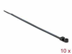 Delock Kábelkötöző szorító fűzőlyukkal Hx 160 x Sz 4, 8 mm, 10 darab fekete (18949) (18949) - aqua