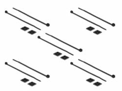 Delock Kábelkötegelő talp 20 x 20 mm, kábelkötegelővel, melynek hossza 200 mm x szélessége 2, 5 mm fe (18680) - aqua
