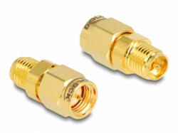 Delock Adapter RP-SMA-hüvely apa SMA-dugó (89839) - aqua