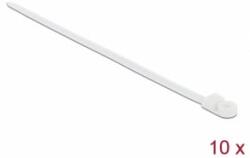 Delock Kábelkötöző szorító fűzőlyukkal Hx 300 x Sz 7, 6 mm, 10 darab fehér (18947) (18947) - aqua