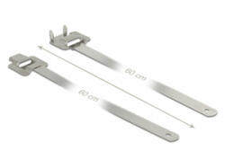 Delock Rozsdamentes acél, újrahasználható kábelkötegek összeköto kampóval hossz: 600 mm szélesség: 1 (18765) (18765) - aqua