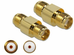 Delock Adapter, SMA csatlakozóhüvely apa SMA csatlakozóhüvely 10 GHz (89974)