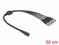 Delock DC megosztó kábel 5, 5 x 2, 1 mm 1 db. anya 4 db. apa csavarható (86588) (86588)