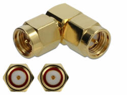Delock Adapter SMA-dugó apa SMA-dugó 90 10 GHz (89950)