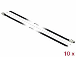 Delock Rozsdamentes Acél Kábelkötegek Hossza 400 x Szélesség 4, 6 mm fekete 10 db. (18811) (18811) - aqua