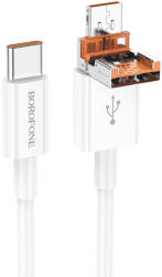 BOROFONE Kábel BX102 Winner - USB + Type C to Type C - PD 60W 1 méter fehér