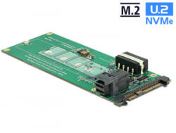 Delock Átalakító U. 2 SFF-8639 / SFF-8643 NVMe > 1 x M. 2 M aljzat (62945) (62945) - aqua