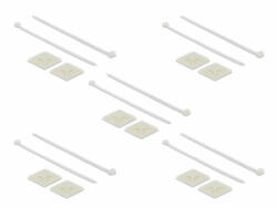 Delock Kábelkötegelő talp 40 x 40 mm, kábelkötegelővel, melynek hossza 250 mm x szélessége 7, 2 mm fe (18679) (18679) - aqua