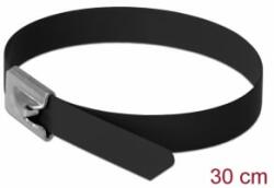 Delock Rozsdamentes Acél Kábelkötegek Hossza 300 x Szélesség 7, 9 mm fekete 10 db. (18814) - aqua