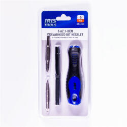 IRIS TOOLS DT-6-124 6 az 1-ben csavarhúzó bit készlet - tobuy