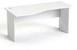MAYAH Íróasztal, íves, balos, laplábbal, 160x80 cm, MAYAH Freedom SV-24 , fehér (IBXA24F)