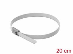 Delock Rozsdamentes Acél Kábelkötegek Hossza 200 x Szélesség 4, 6 mm fehér 10 db. (18817) - aqua