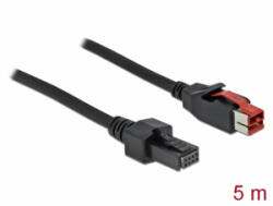 Delock PoweredUSB kábel apa 24 V > 2 x 4 tűs apa, 5 m, POS nyomtatókhoz és csatlakozókhoz (85954) - aqua