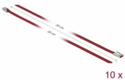 Delock Rozsdamentes Acél Kábelkötegek Hossza 300 x Szélesség 4, 6 mm piros 10 db. (18778) (18778) - aqua