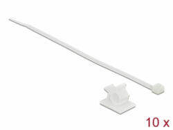 Delock Fehér, 25 x 18 mm-es kábelfogó H 200 x Sz 3, 6 mm - kábellel (18877) - aqua