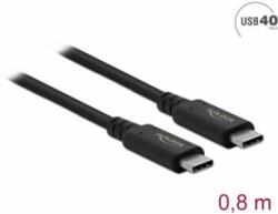 Delock USB4 40 Gbps koax Kábel 0, 8 m (86979) - aqua