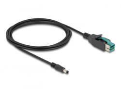 Delock PoweredUSB kábel apa 12 V - DC 5, 5 x 2, 5 mm apa 2 m (80496)