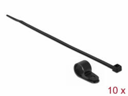 Delock Fekete színű, összekapcsoló pánt készlet 15, 8 mm H 350 x Sz 4, 8 mm kábelekkel (18872) (18872)