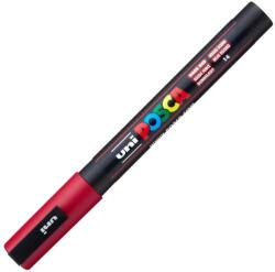 uni Marker UNI Posca PC-3M, varf 0.9 - 1.3 mm, Rosu Inchis (M1198)