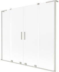 Mexen Velar L Duo, 2 szárnyas eltolható kádparaván 180 x 150 cm, 8 mm-es mattüveg, csiszolt acél, 896-180-003-32-97 (896-180-003-32-97)