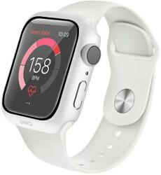 uniq Apple Watch 4 / 5 / 6 / SE (44mm) / 7 (45mm) Uniq Nautic műanyag okosóra tok beépített üvegfóliával, Fehér (SP59002)