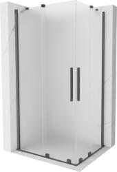 Mexen Velar Duo, zuhanykabin tolóajtóval 100 x 90 cm, 8 mm-es mattüveg, polírozott grafit, 871-100-090-32-66 (871-100-090-32-66)