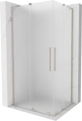 Mexen Velar L Duo, zuhanykabin tolóajtóval 90 x 80 cm, 8 mm-es matt üveg, csiszolt acél, 871-090-080-02-33-97 (871-090-080-02-33-97)