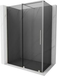 Mexen Velar, zuhanykabin tolóajtóval 140 x 80 cm, 8mm szürke üveg, csiszolt acél, 871-140-080-41-97 (871-140-080-41-97)